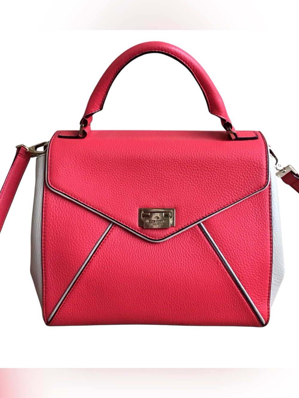 Kate Spade Laurel Wesley Place Leather Top-Handle Satchel in Desert Rose
